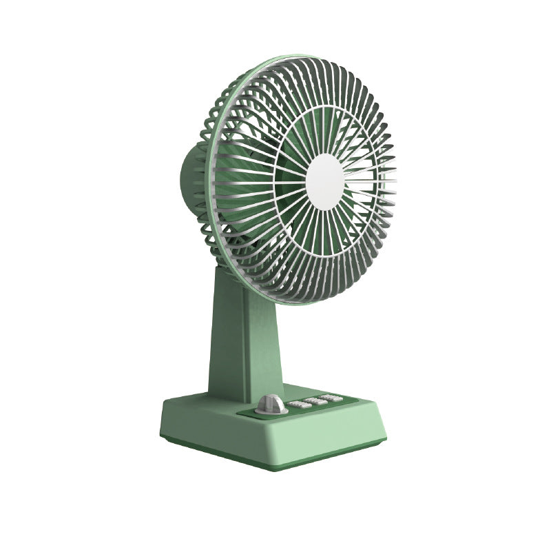 Retro USB Desktop Fan with Rechargeable Battery