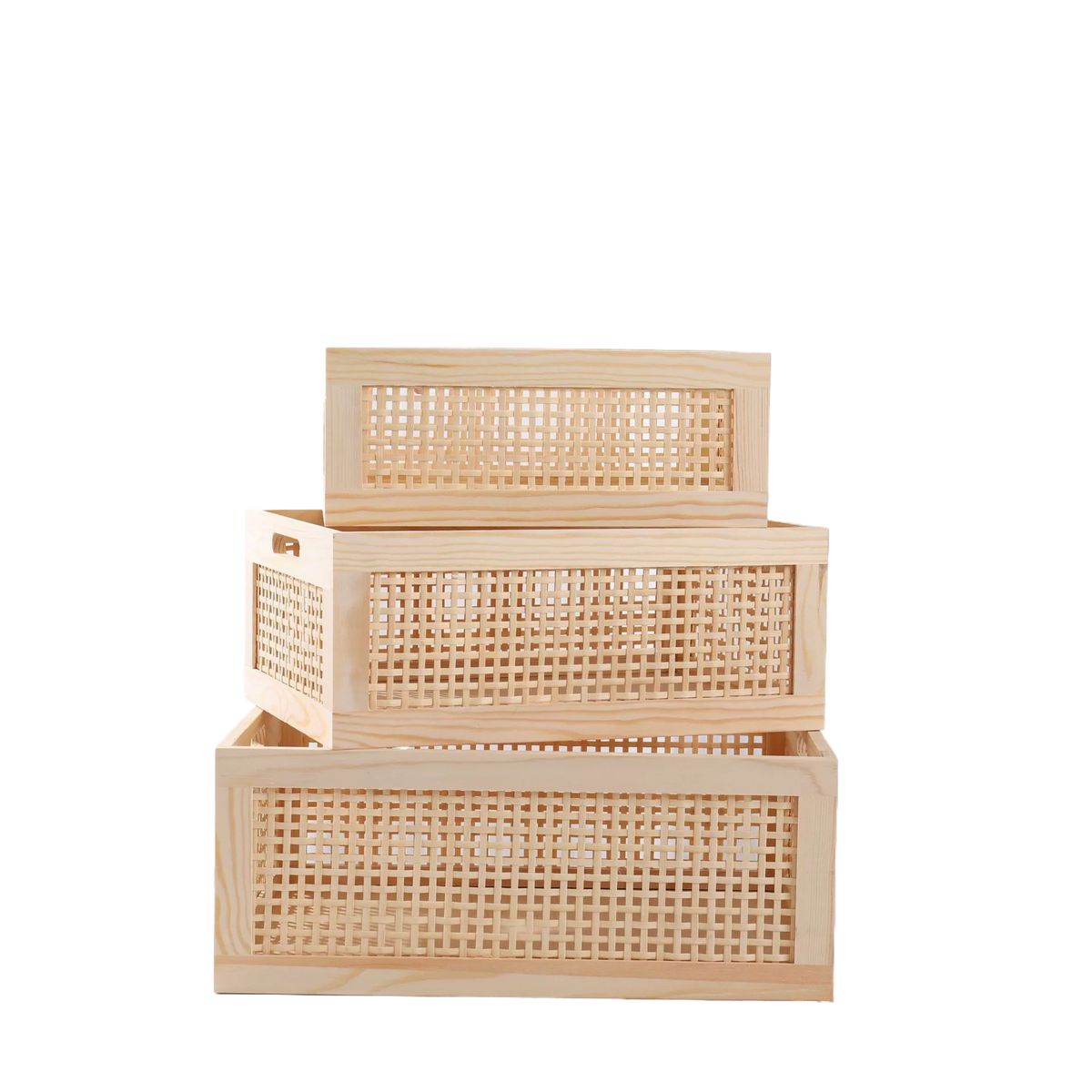 Retro wicker storage basket