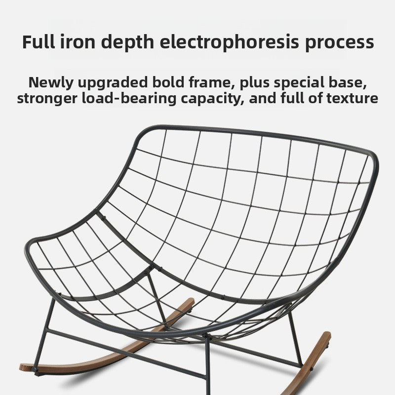Rocking Lounge Chair with Water-Resistant Cushion