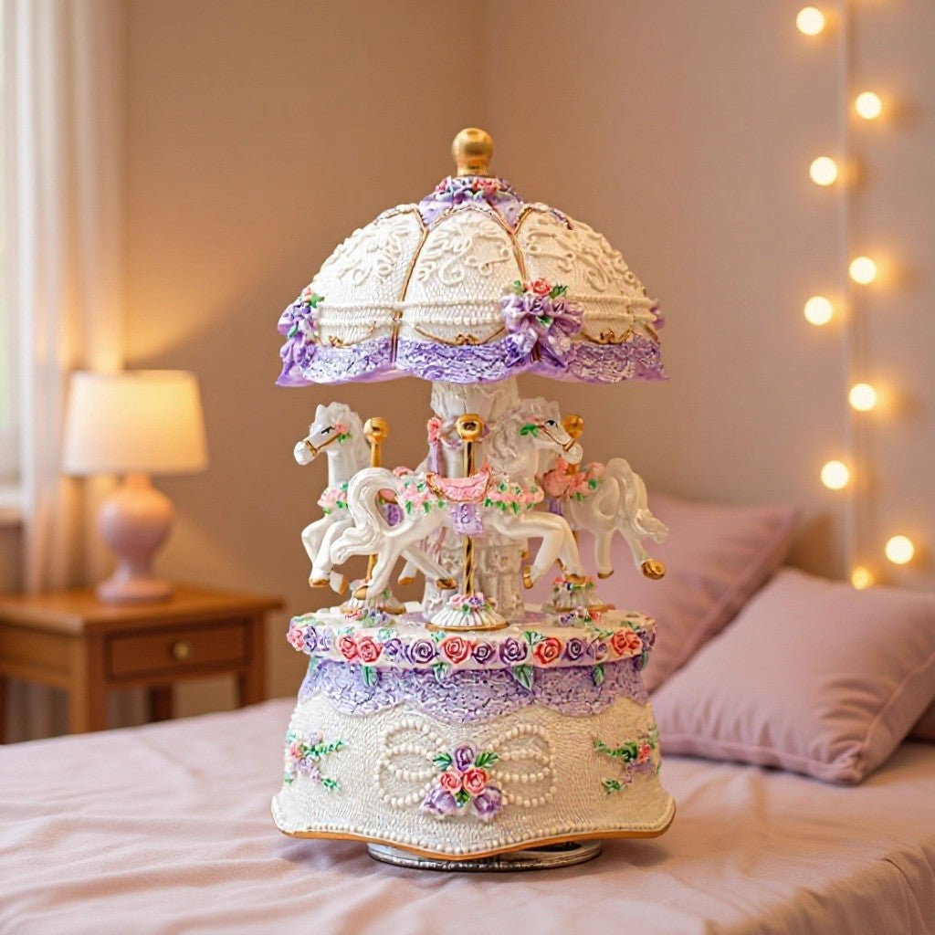 Rotating Carousel Music Box