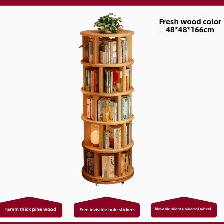 Rotating Multi Layer Storage Bookshelf