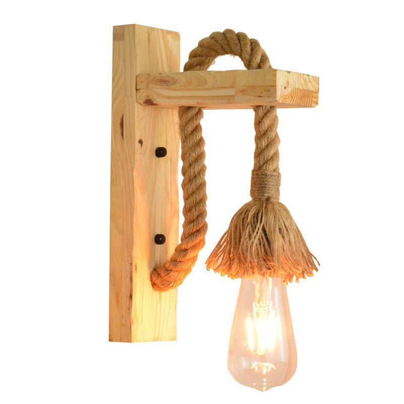 Rustic Rope Wall Lamp