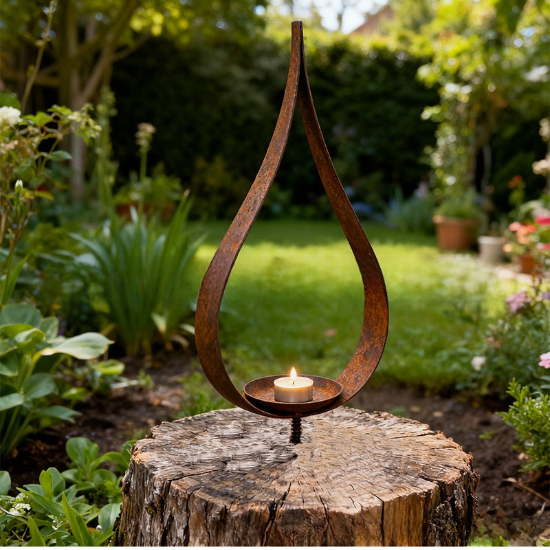 Rusty iron candlestick