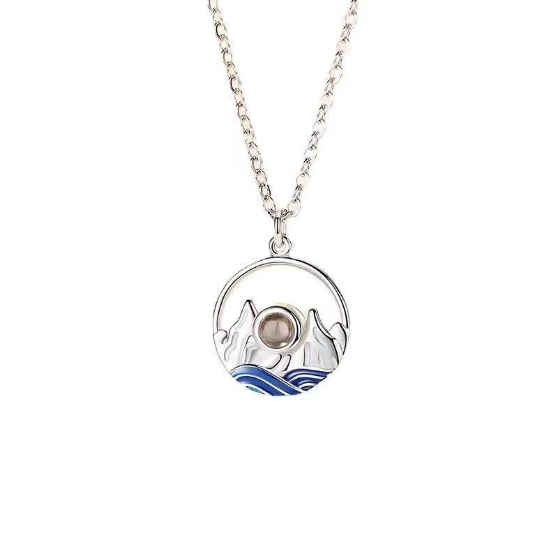 S925 necklace projection necklace