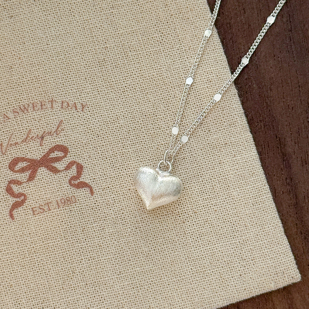 S925 Sterling Silver Heart Necklace Pendant