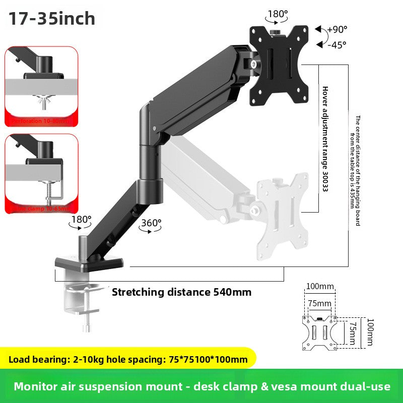 Sanco T1 Monitor Stand Robotic Arm Desk Clamp Perforated Installation for 17-35 inch Screens Computer Accessories