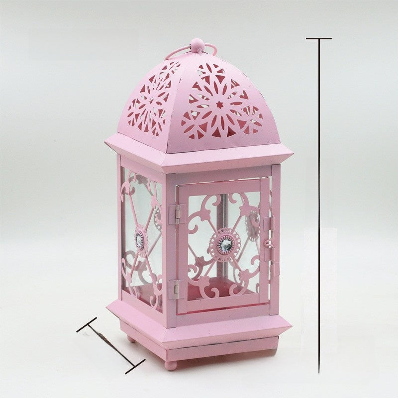 Scandinavian Iron Cut-Out Candle Holder Table Lamp