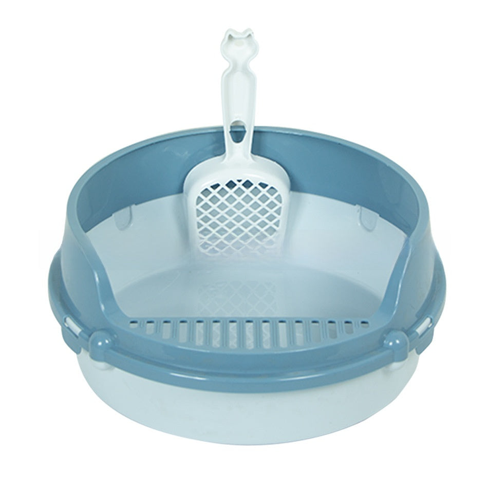 Semi-Enclosed Cat Litter Box with Shovel