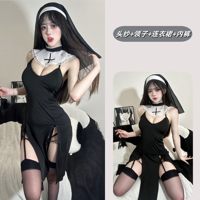 sexy nun roleplay lingerie set