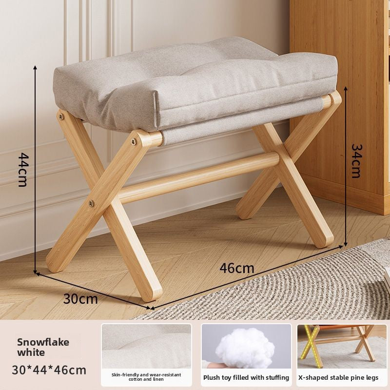 Shoe-changing stool, footrest chair