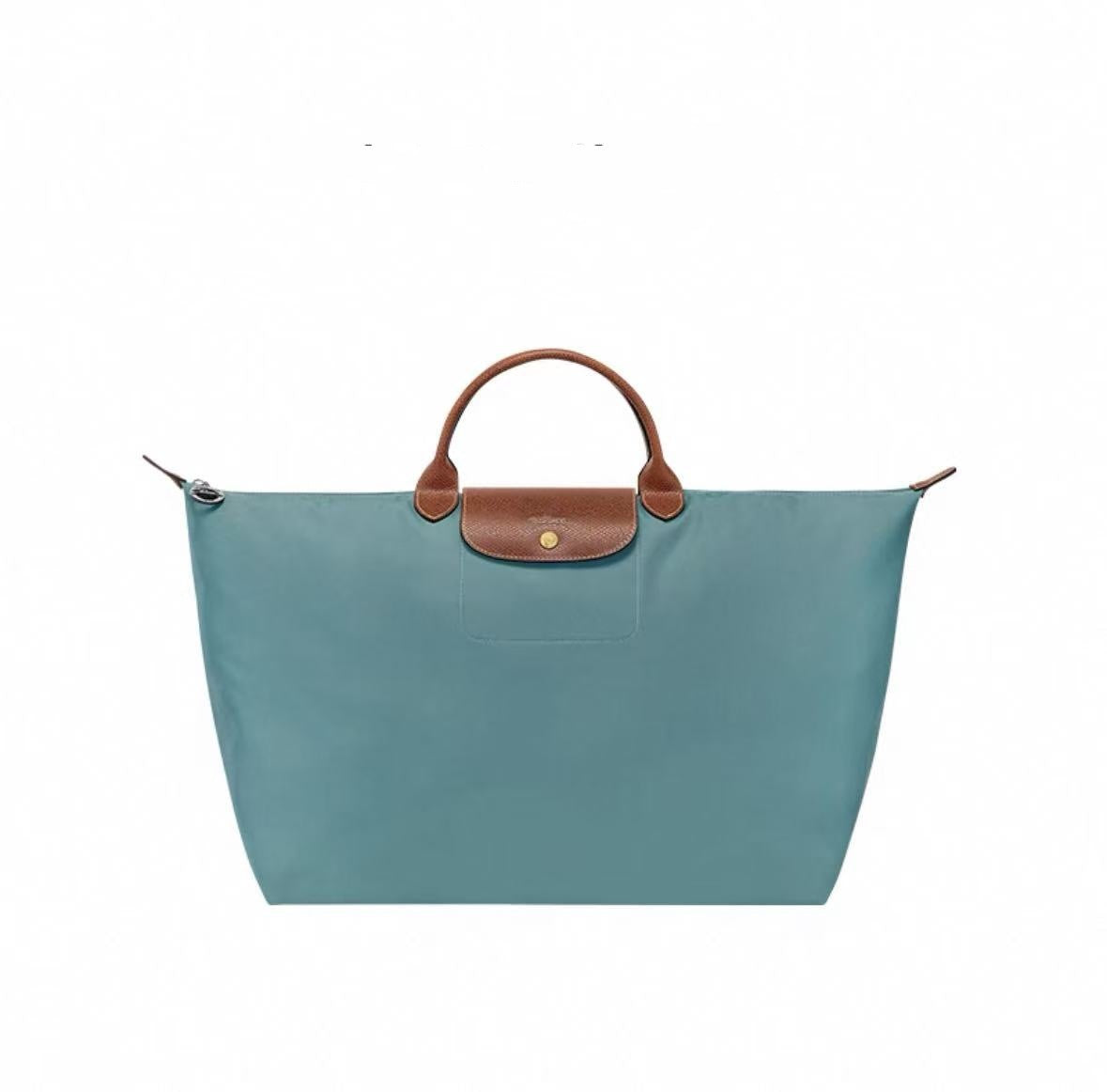 Short-handled oversized nylon tote bag