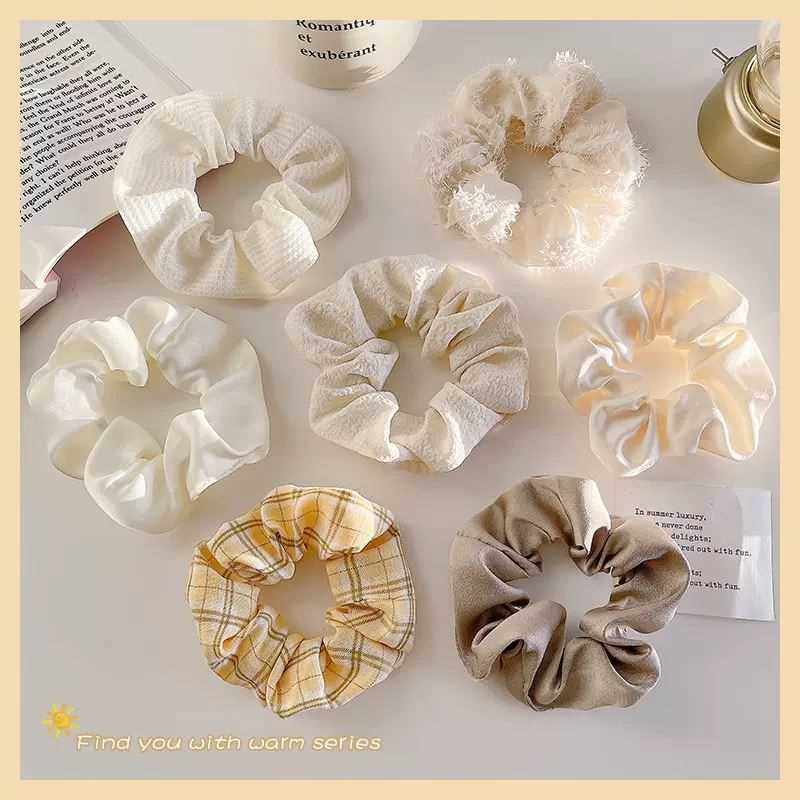 Silk Scrunchies Print Leopard Scrunchie Set Elastic