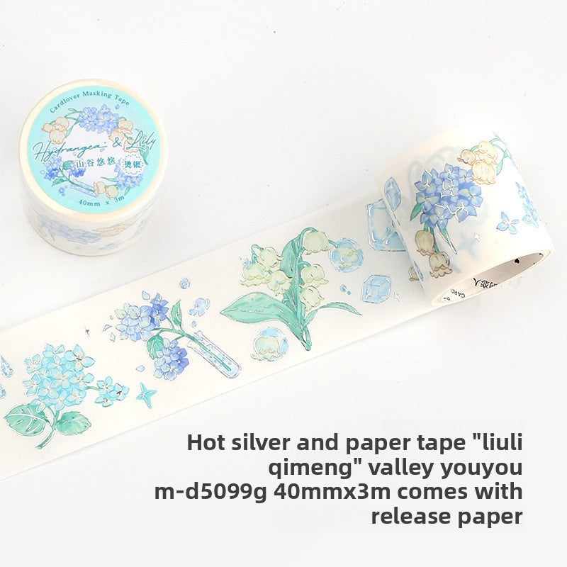 Silver foil washi tape set journal stickers