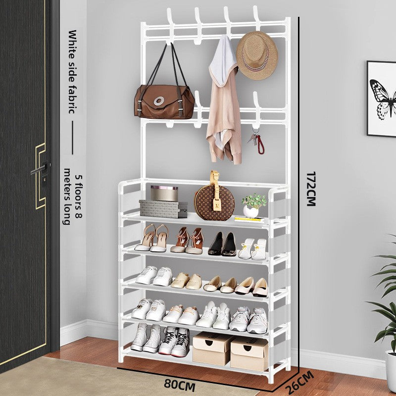 Simple floor-standing multi-functional clothes hanger