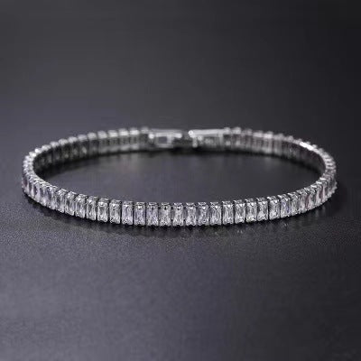 Simple Geometric Zircon Bracelet for Women