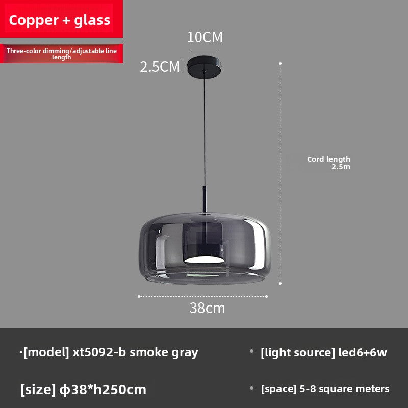 Simple glass pendant lamp
