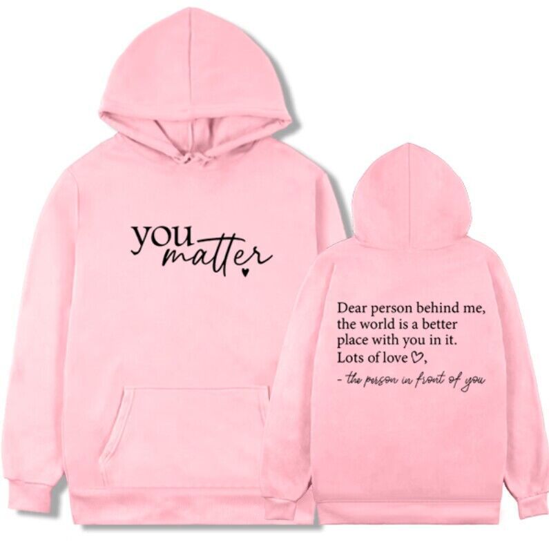 Simple printed women's casual hoodie