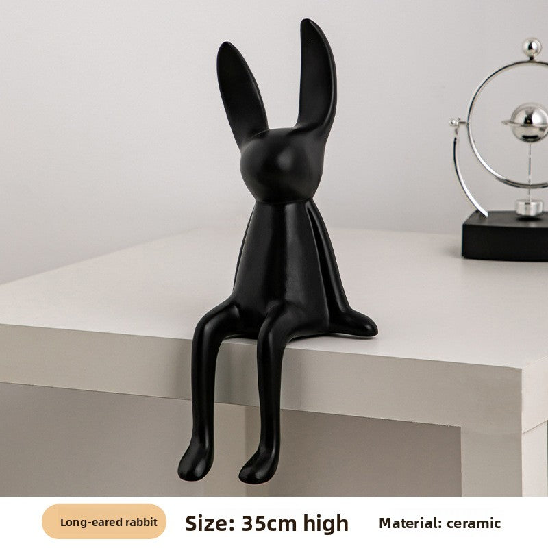 Sitting Long-Eared Rabbit Ornament