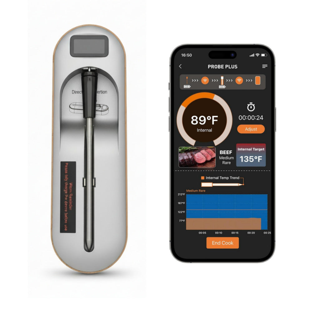 Smart Bluetooth Wireless Food Thermometer for Grilling