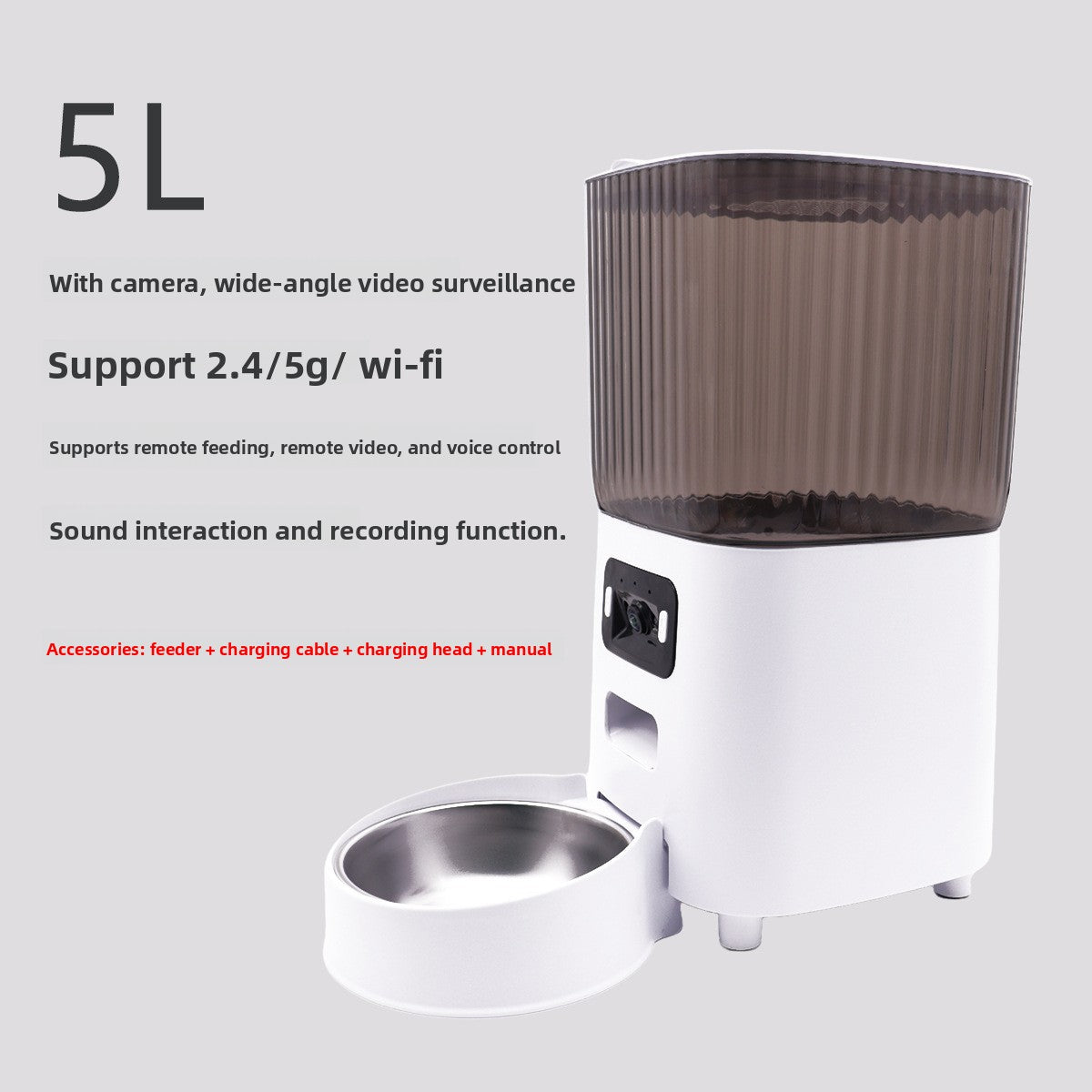 Smart Pet Feeder with App Control and Camera