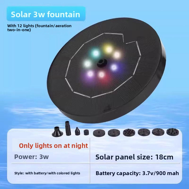 Solar Powered Floating Fountain Pump