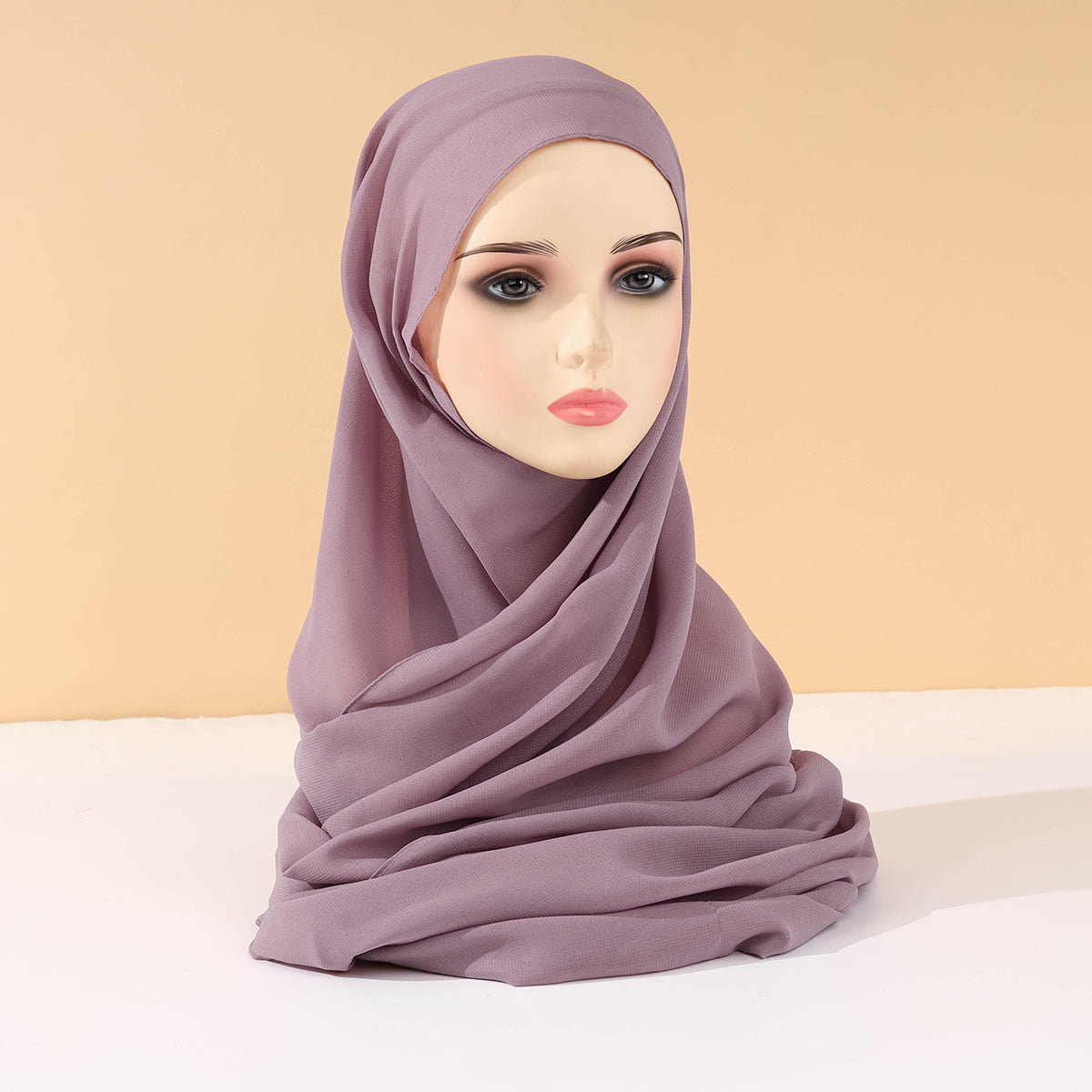 Solid-color chiffon ladies' scarf headscarf