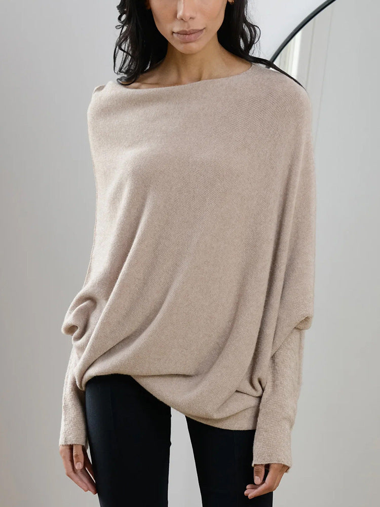 Solid Color Crewneck Pullover Sweater