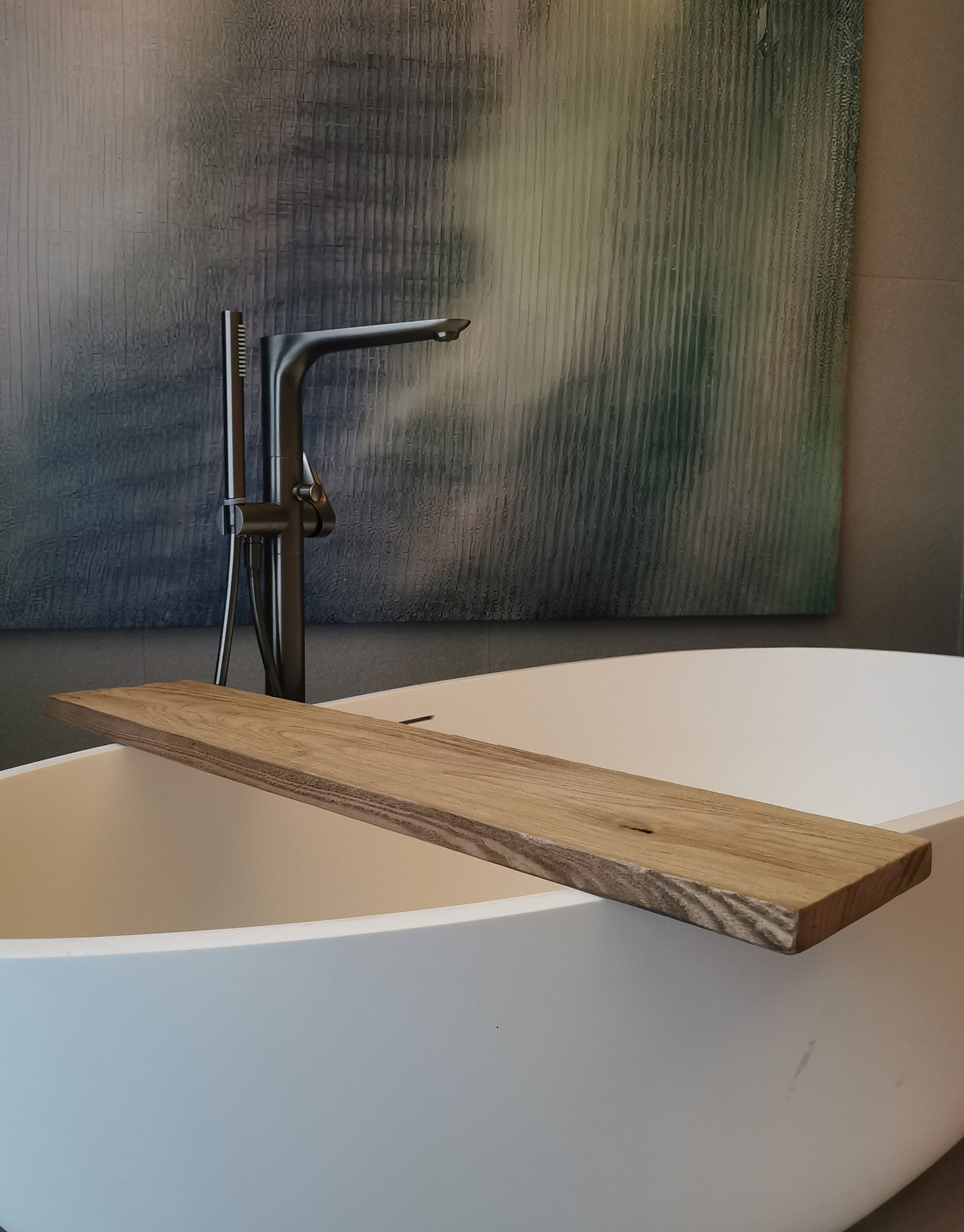 Solid Wood Bathroom Storage Shelf