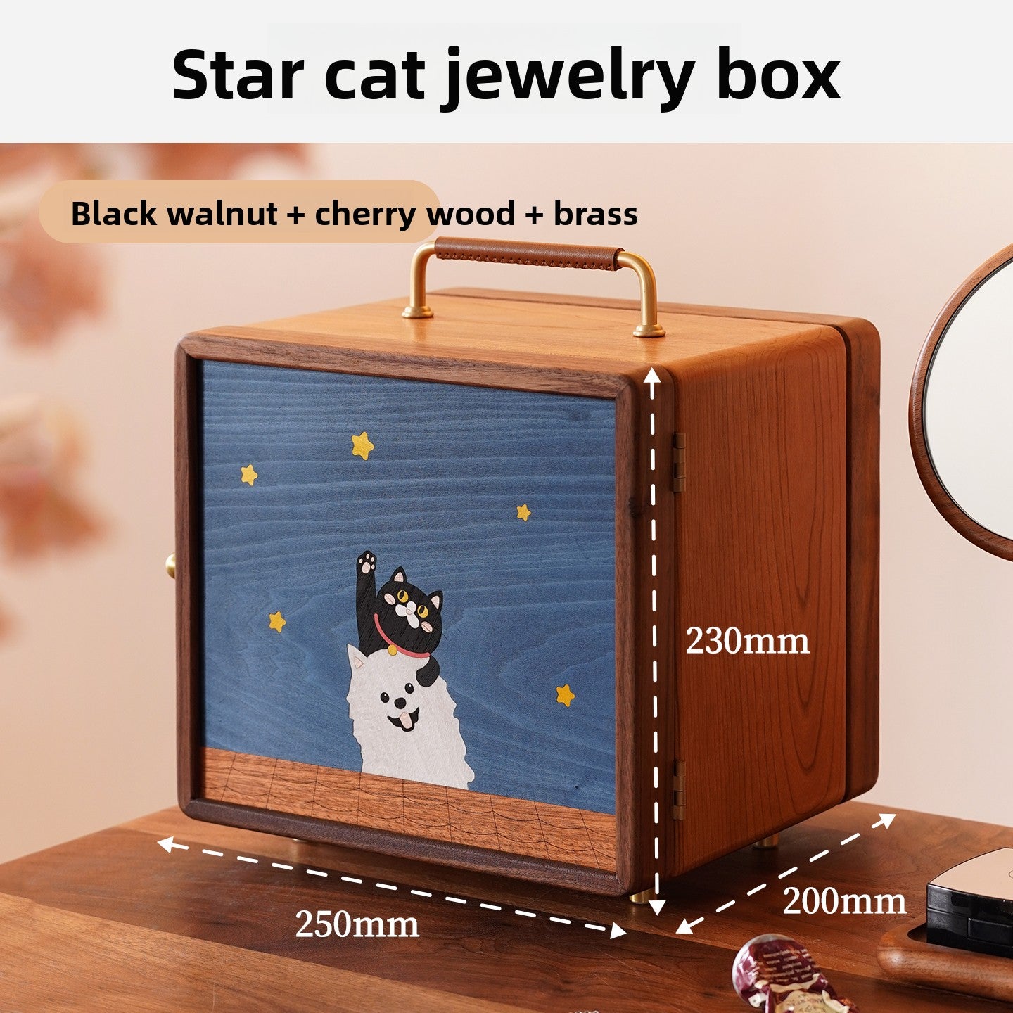 Solid Wood Jewelry Storage Box