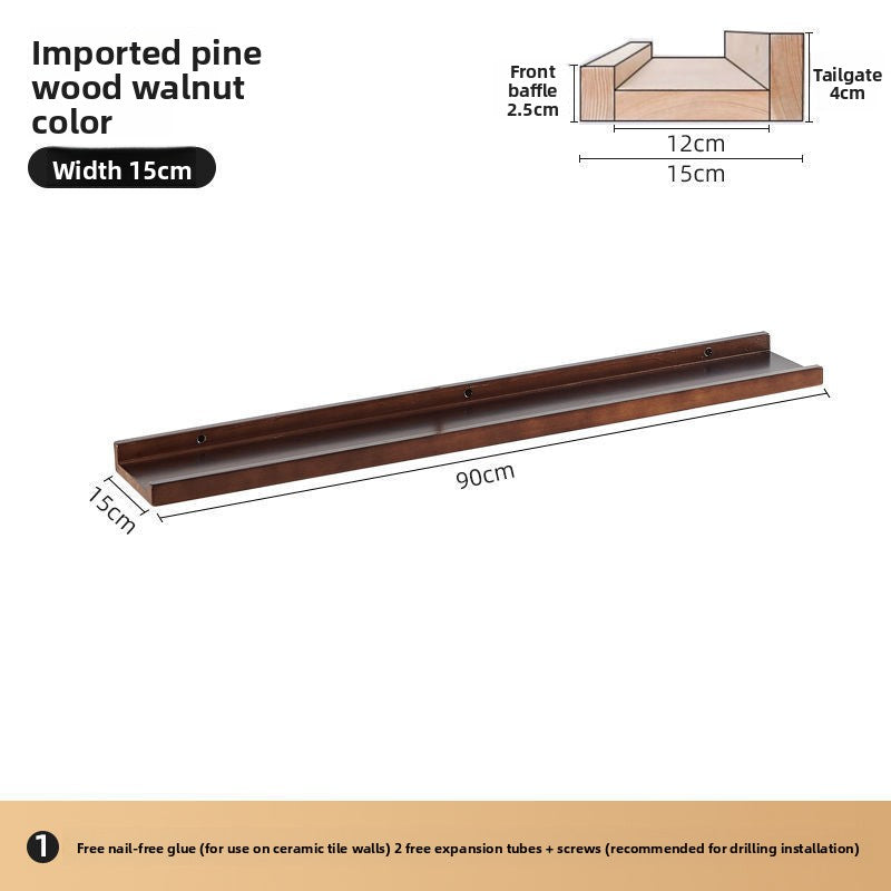 Solid Wood Wall Mounted Shelf