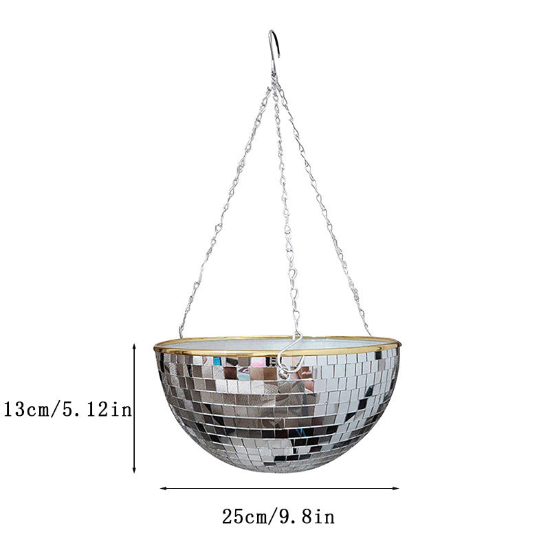 Spherical plastic suspended flowerpots