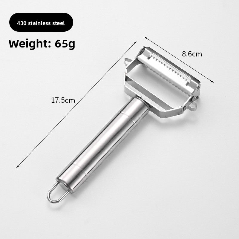 Stainless steel double-ended peeling knife