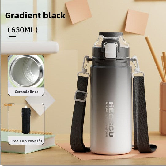 Stainless Steel Insulated Water Bottle with Straw