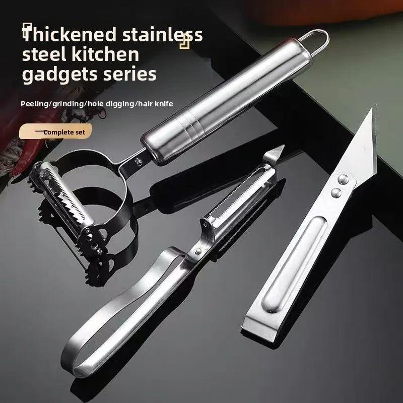 Stainless Steel Multi-functional Peeler Set for Kitchen