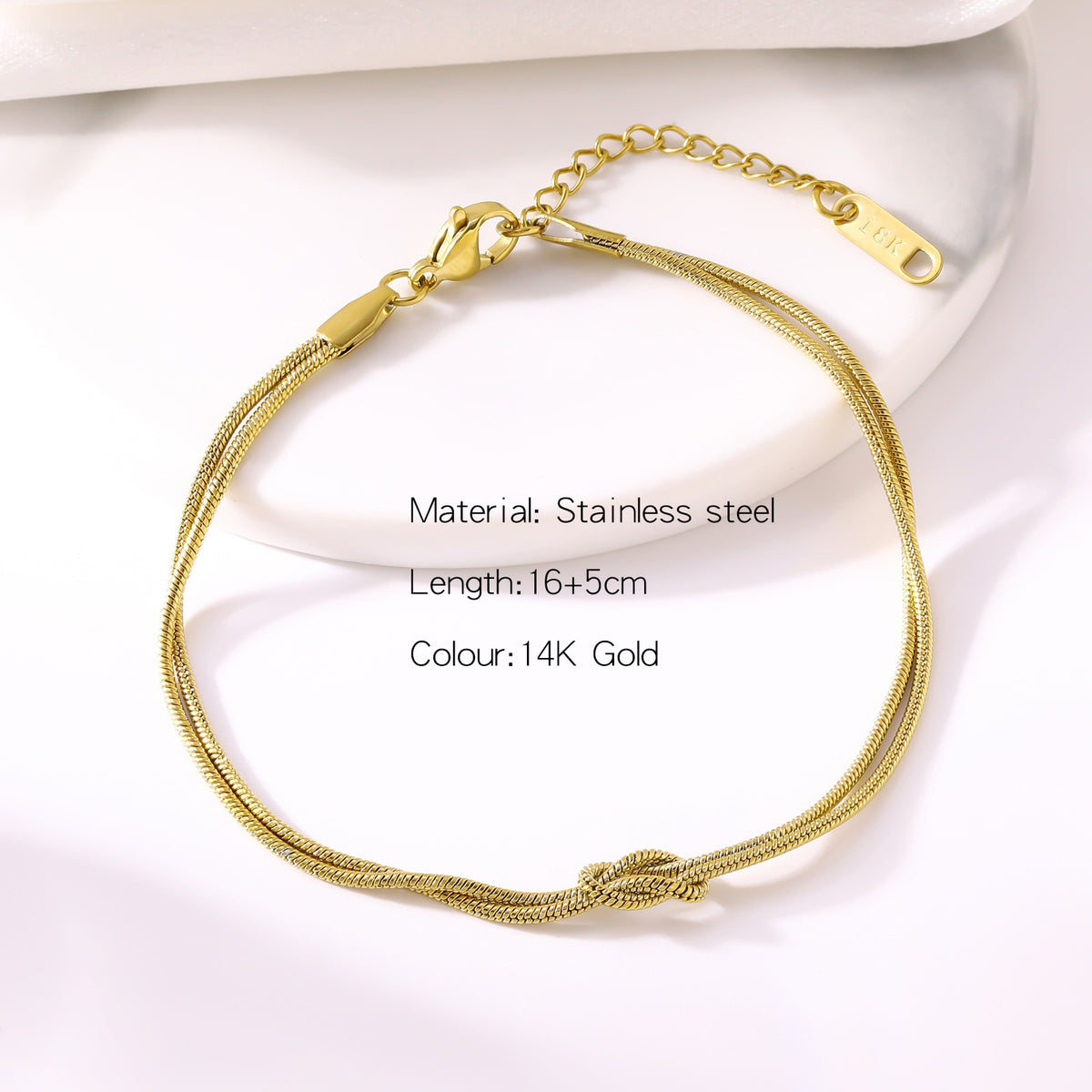 Stainless Steel Snake Knot Bracelet