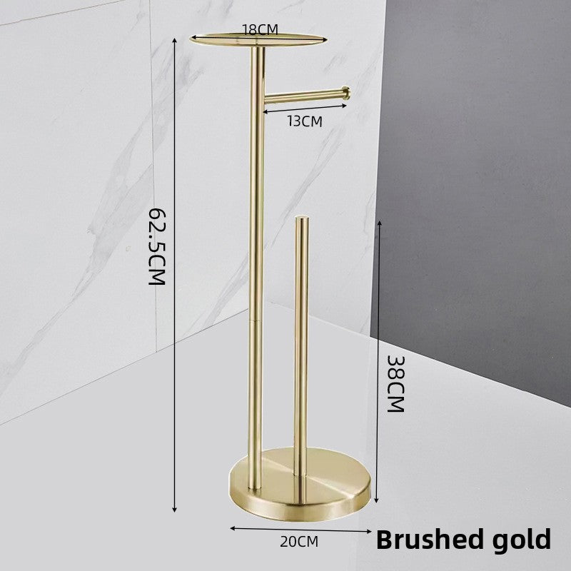 Stainless Steel Toilet Paper Holder with Brush and Tray