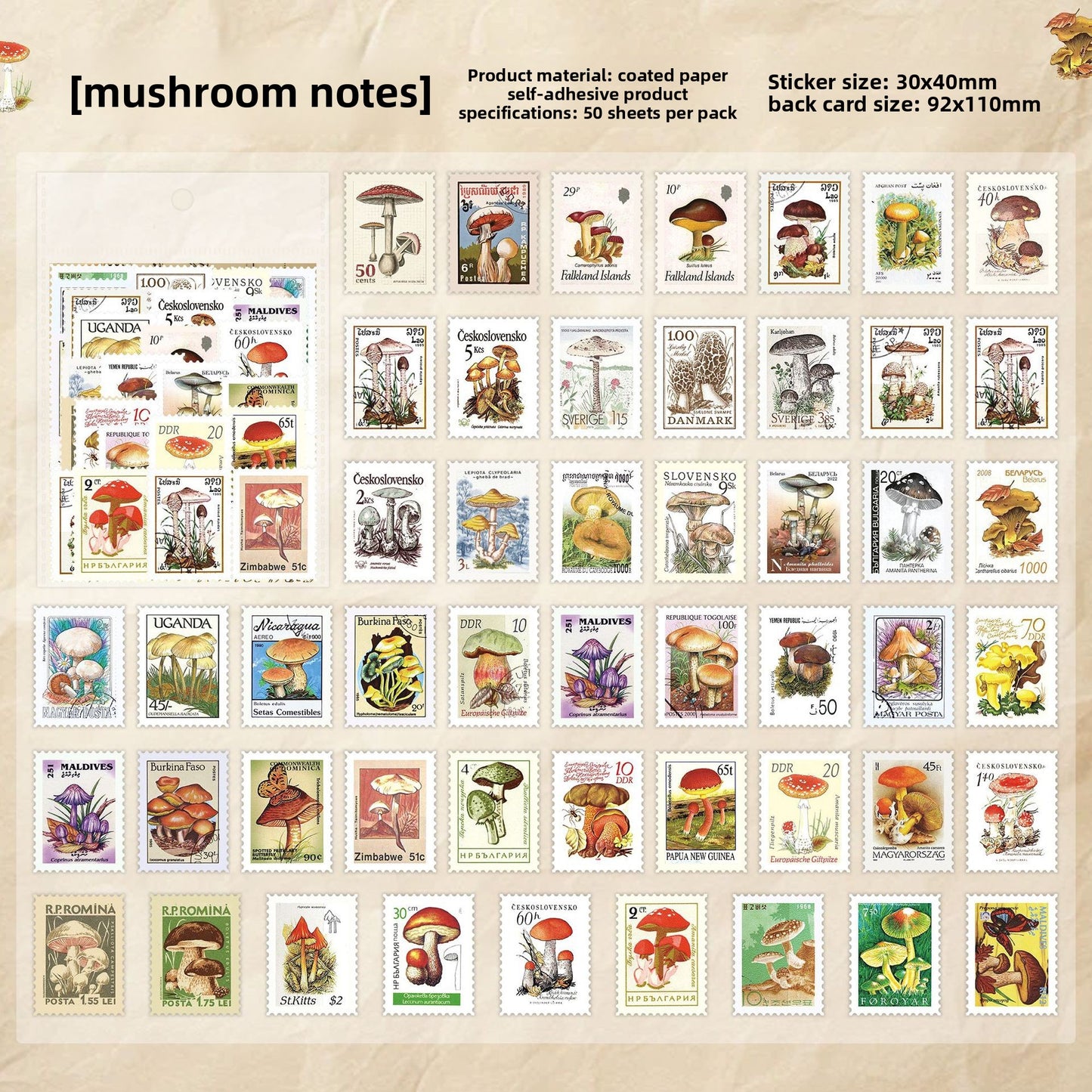 Stamp journal stickers