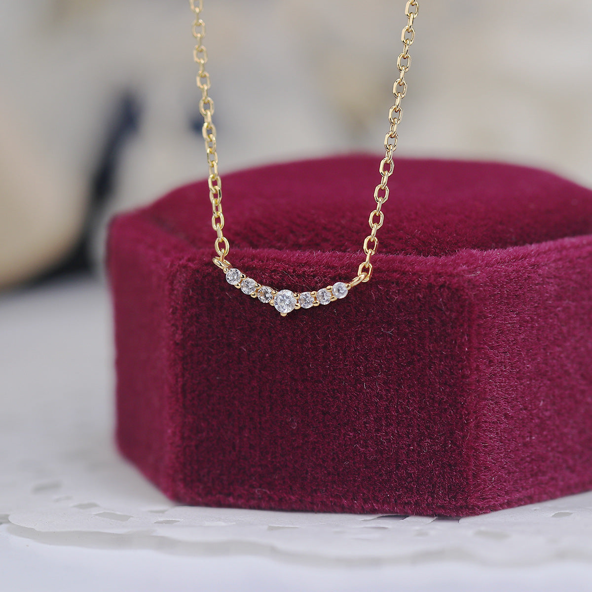 Sterling Silver Collarbone Necklace for Women