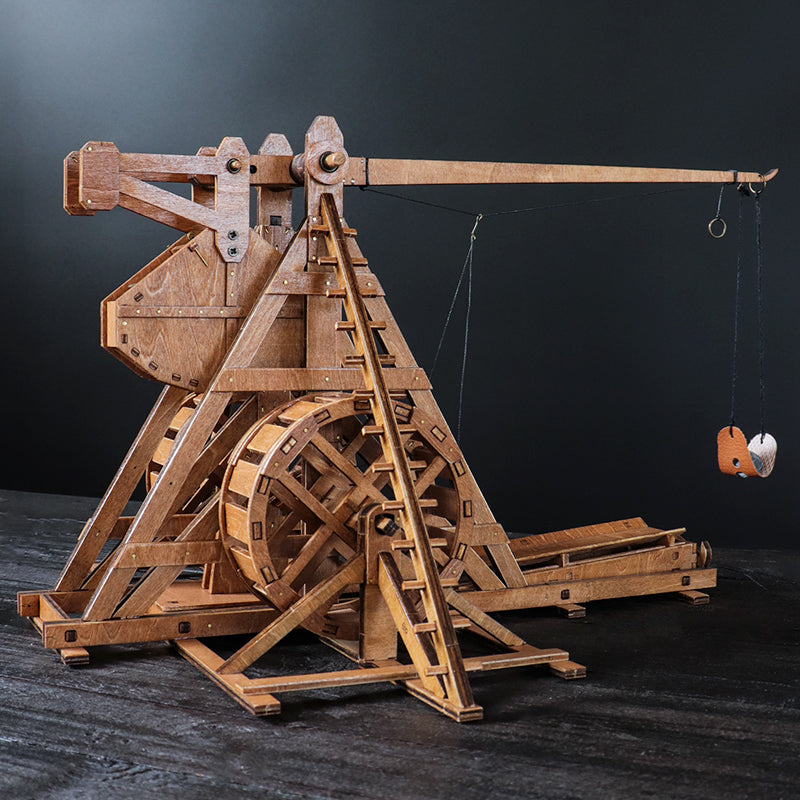 Stone-throwing machine assembly model