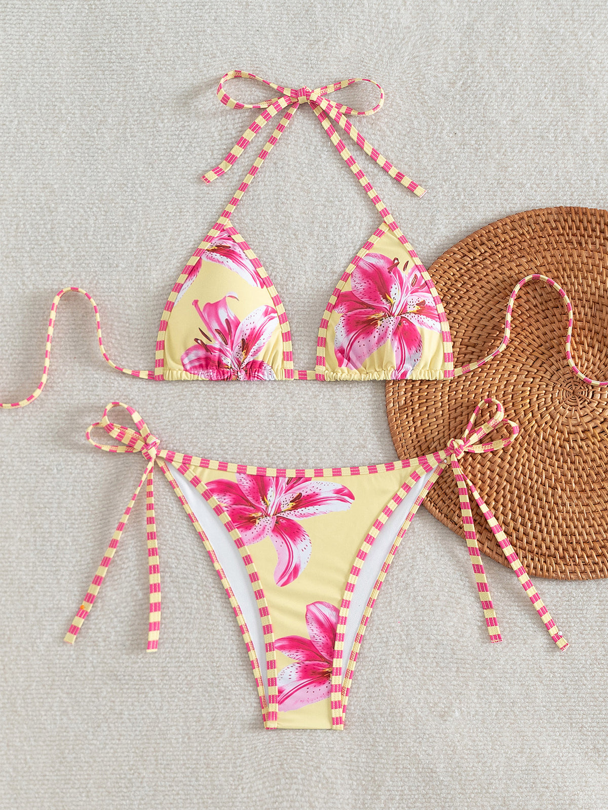 Strap triangle swimsuit