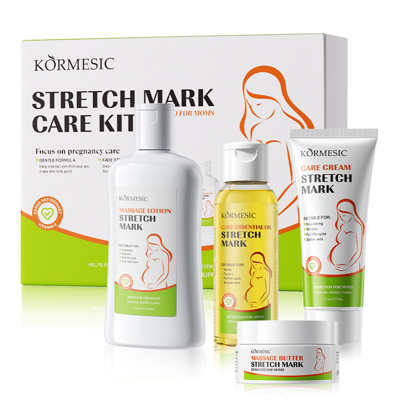 Stretch Mark Care Kit with Moisturizing Cream and Oil