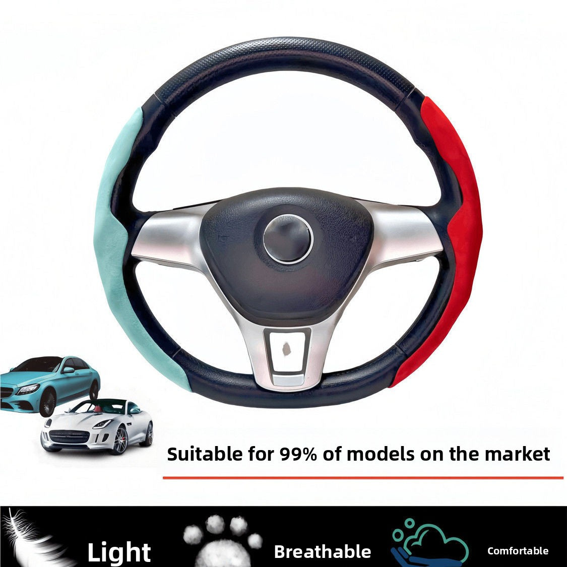 Suede Steering Wheel Cover Non-Slip Grip