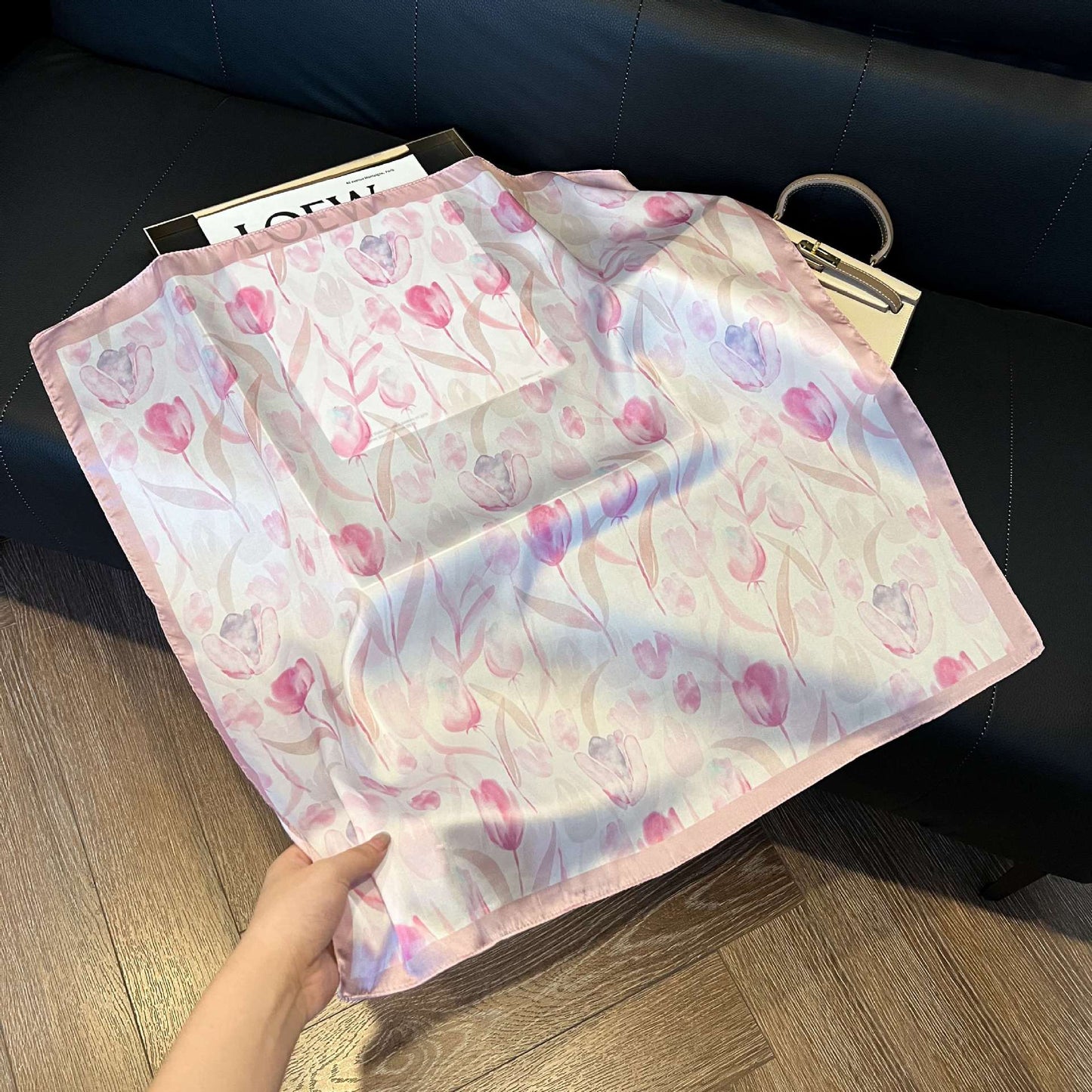 Summer Silk Scarves for Women 70X70 Square Scarves