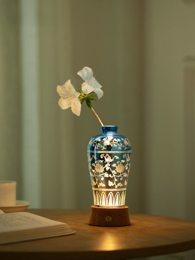 Suzhou Museum Style Ceramic Vase Night Light