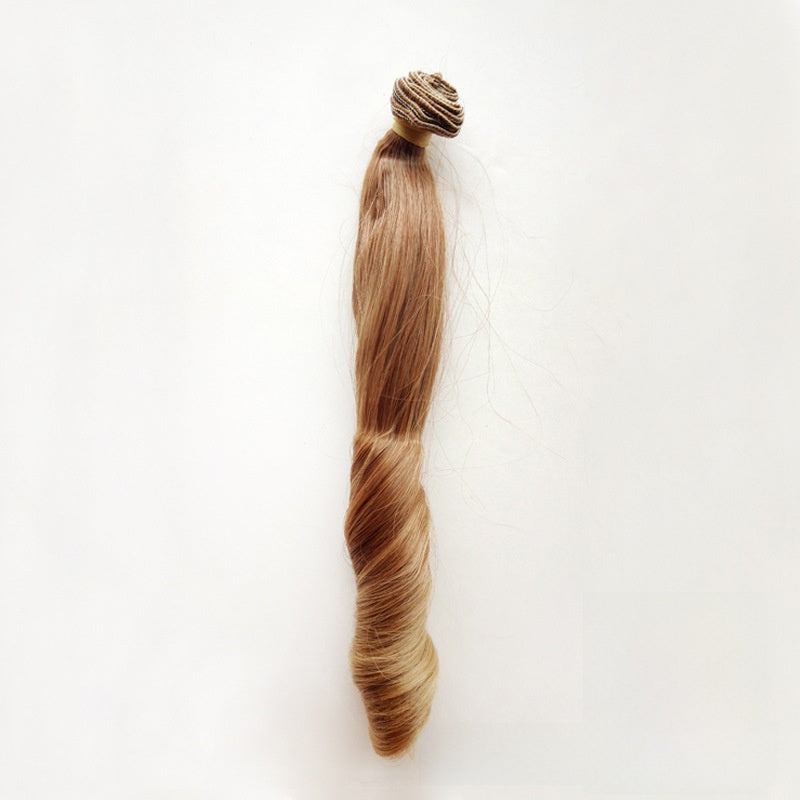 Synthetic Doll Wig with Heat-Resistant Fiber