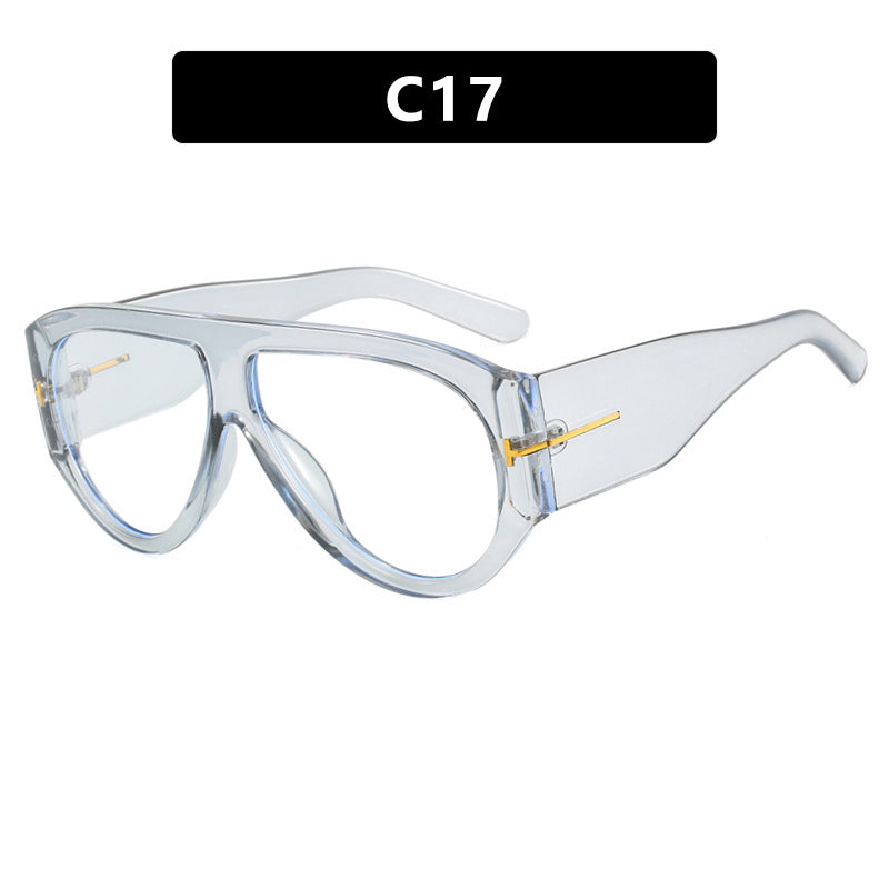 T-Shaped Large Frame Aviator Sunglasses