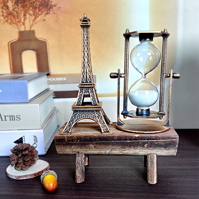 Tall rotating sand hourglass ornament