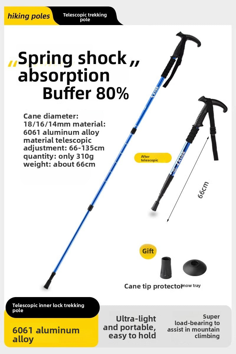 Telescopic Carbon Trekking Poles with Anti-Slip Grip