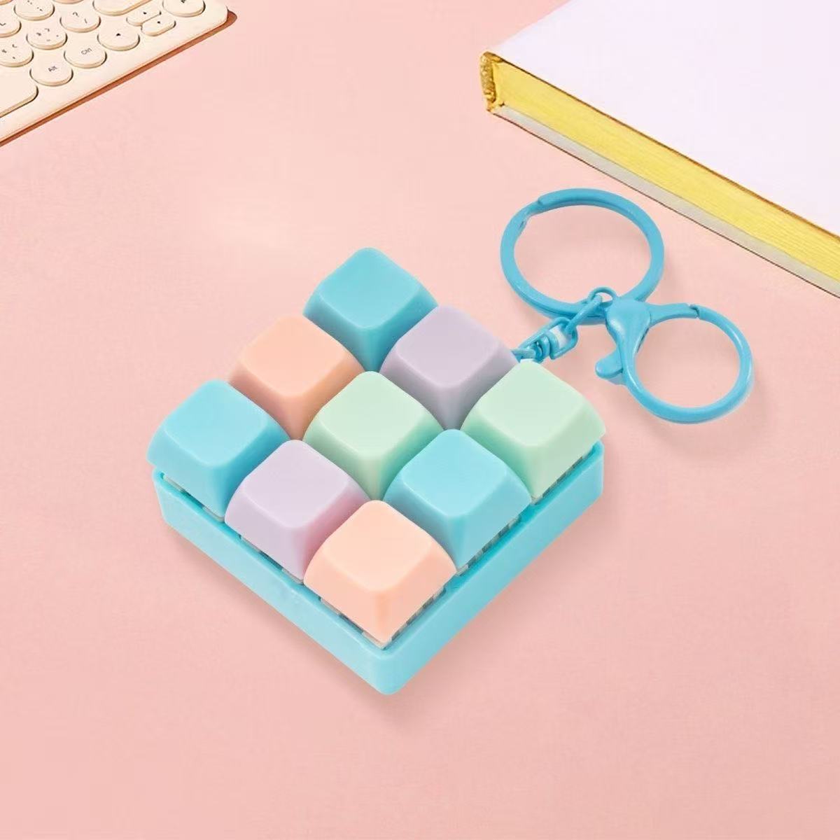 Tetris Button Decompression Keychain Toy