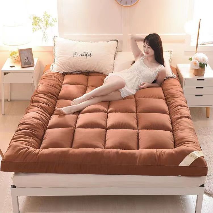 Thickened Foldable Mattress with Feather Silk Filling